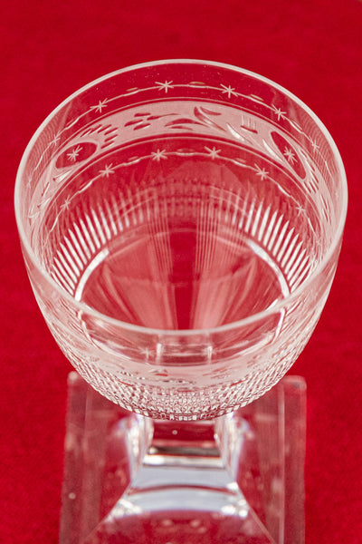 Antique Crystal Wine Glasses - Set of 6