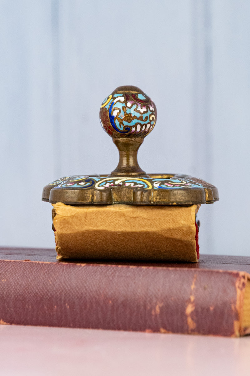 Antique French Champlevé Desk Set