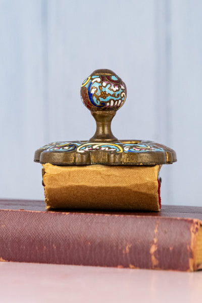 Antique French Champlevé Desk Set