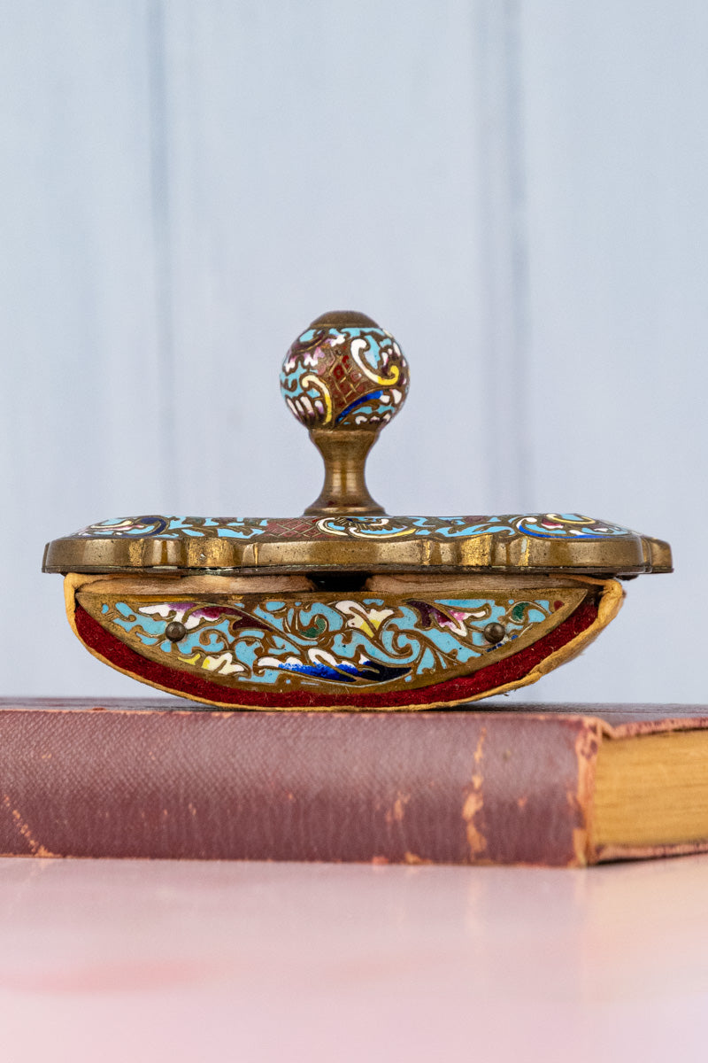 Antique French Champlevé Desk Set