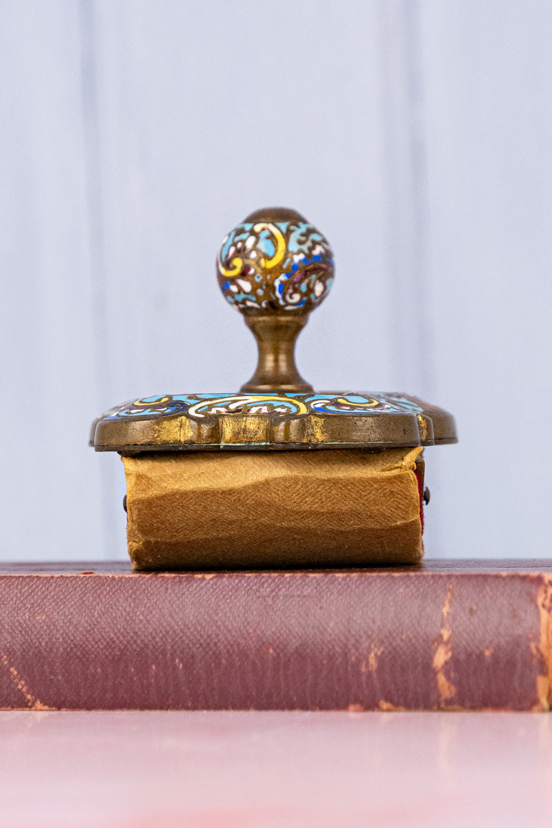 Antique French Champlevé Desk Set