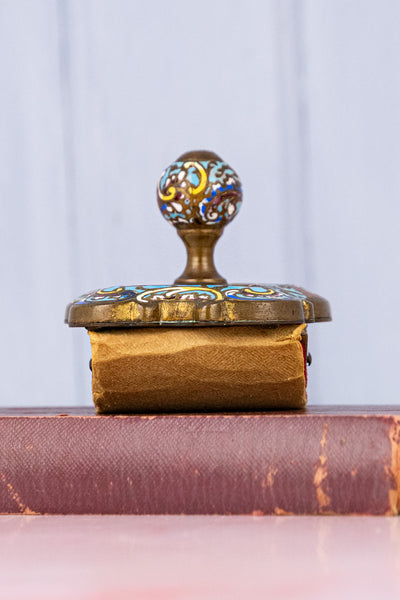 Antique French Champlevé Desk Set
