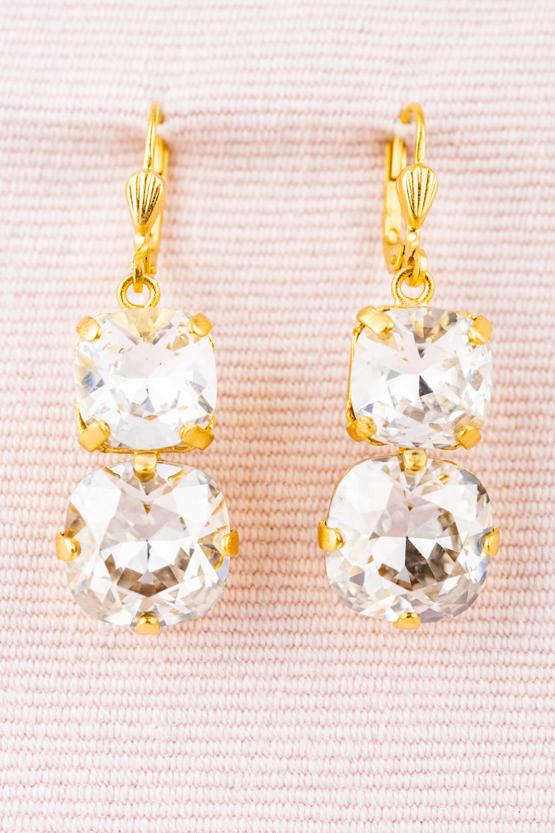Double Stone Earrings