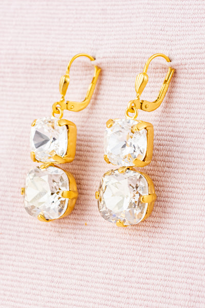 Double Stone Earrings