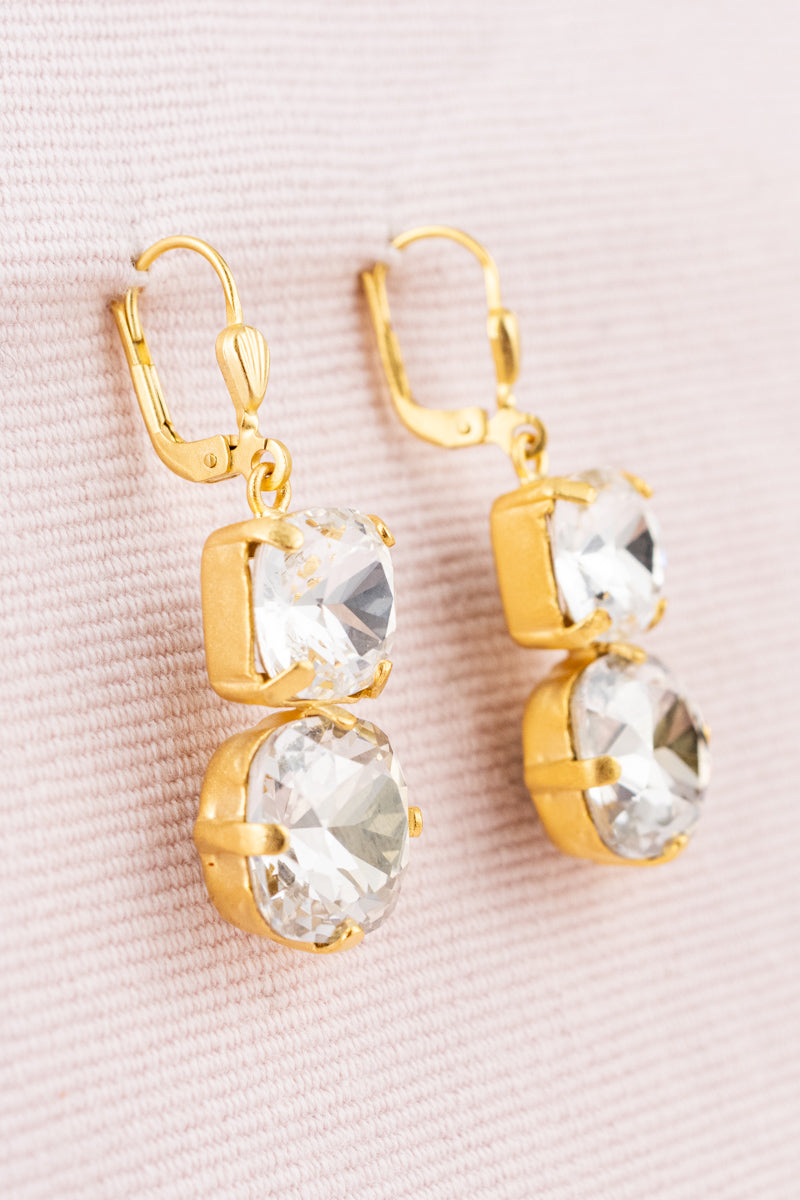 Double Stone Earrings