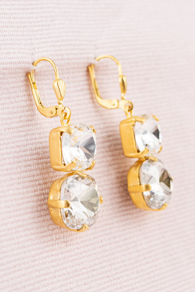 Double Stone Earrings