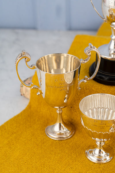 English Miniature Silverplate Sporting Trophy Collection