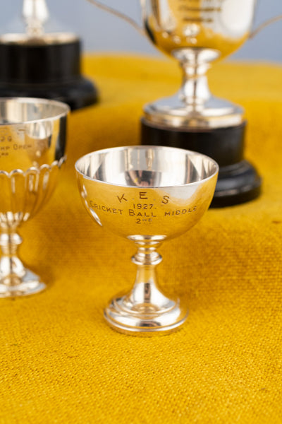 English Miniature Silverplate Sporting Trophy Collection