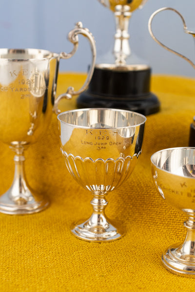English Miniature Silverplate Sporting Trophy Collection