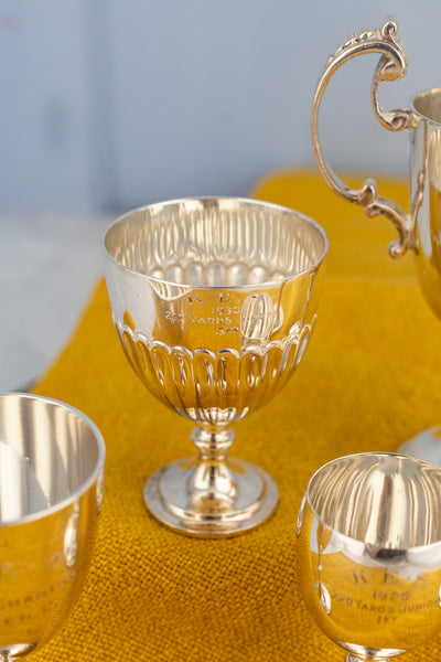 English Miniature Silverplate Sporting Trophy Collection