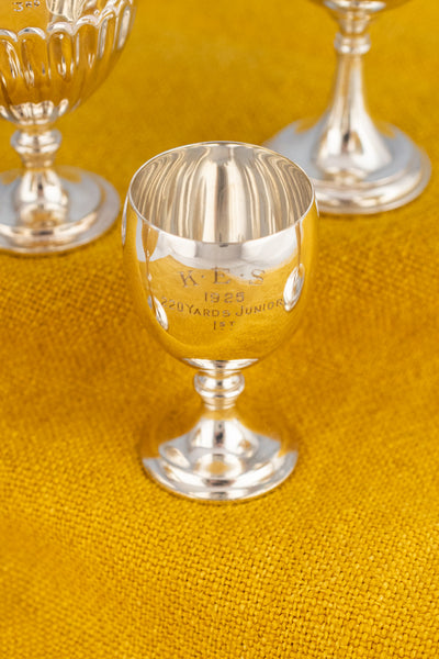 English Miniature Silverplate Sporting Trophy Collection