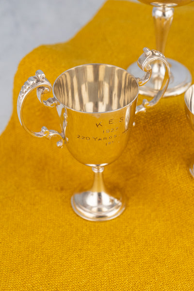 English Miniature Silverplate Sporting Trophy Collection