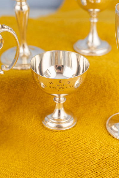 English Miniature Silverplate Sporting Trophy Collection