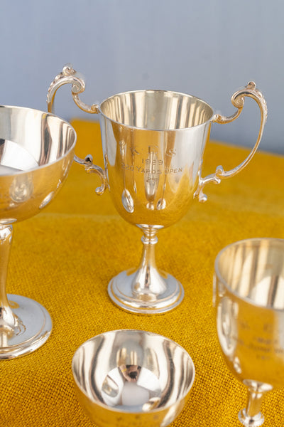 English Miniature Silverplate Sporting Trophy Collection
