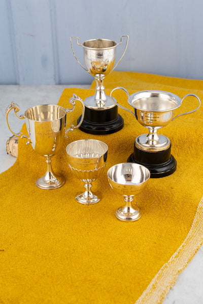 English Miniature Silverplate Sporting Trophy Collection