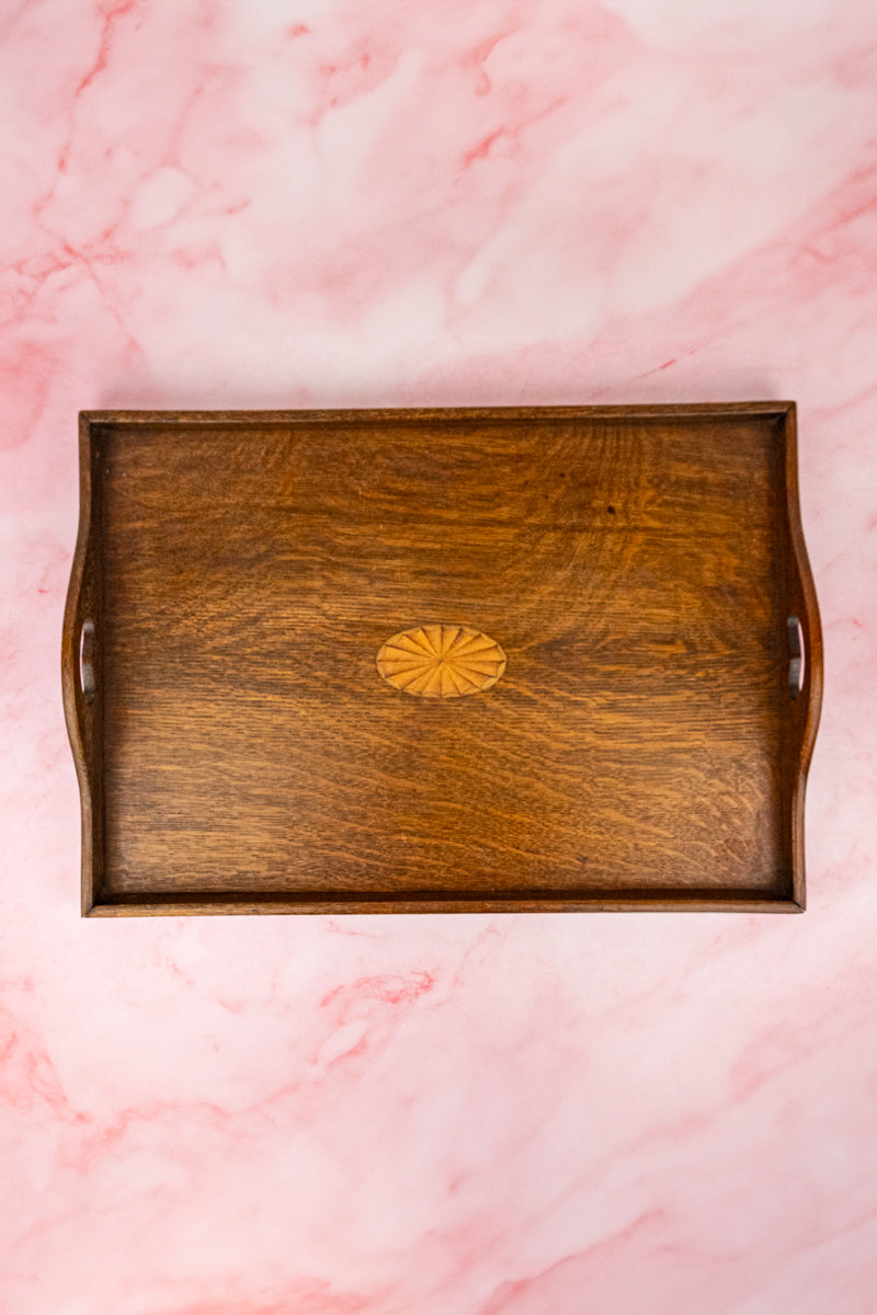 Antique English Oak Serving Tray