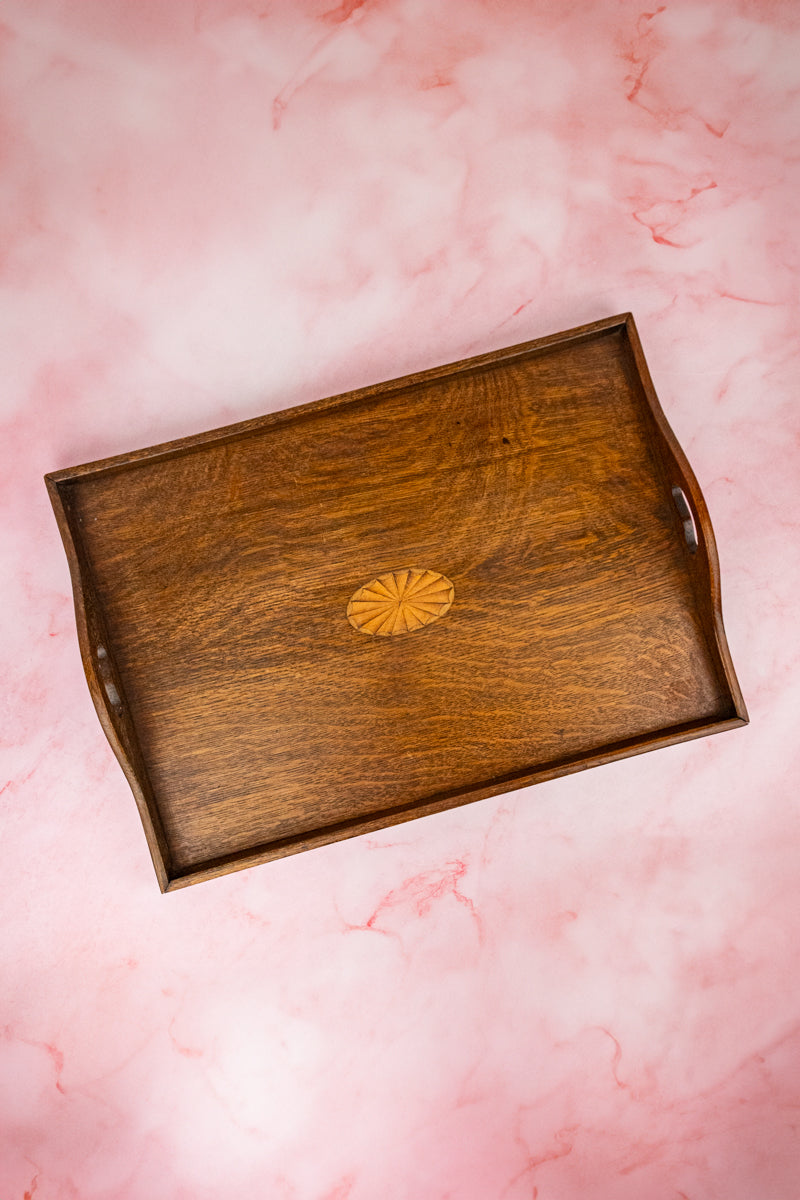 Antique English Oak Serving Tray