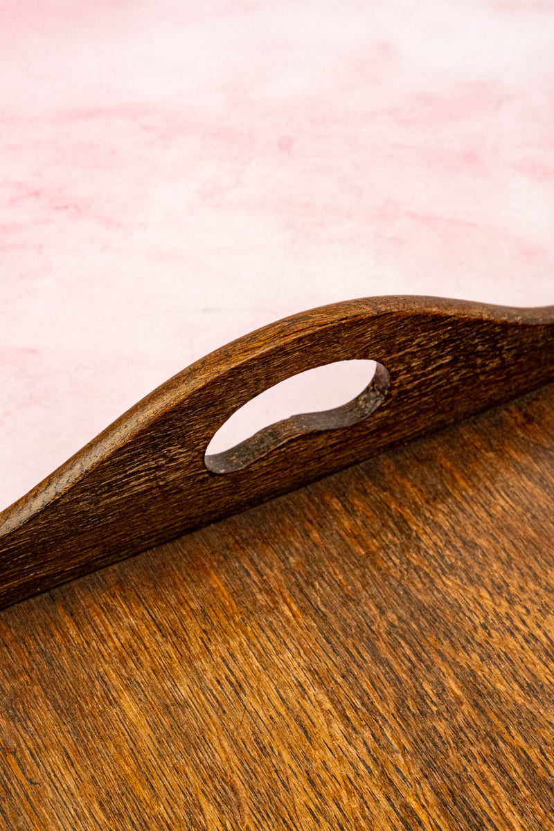 Antique English Oak Serving Tray