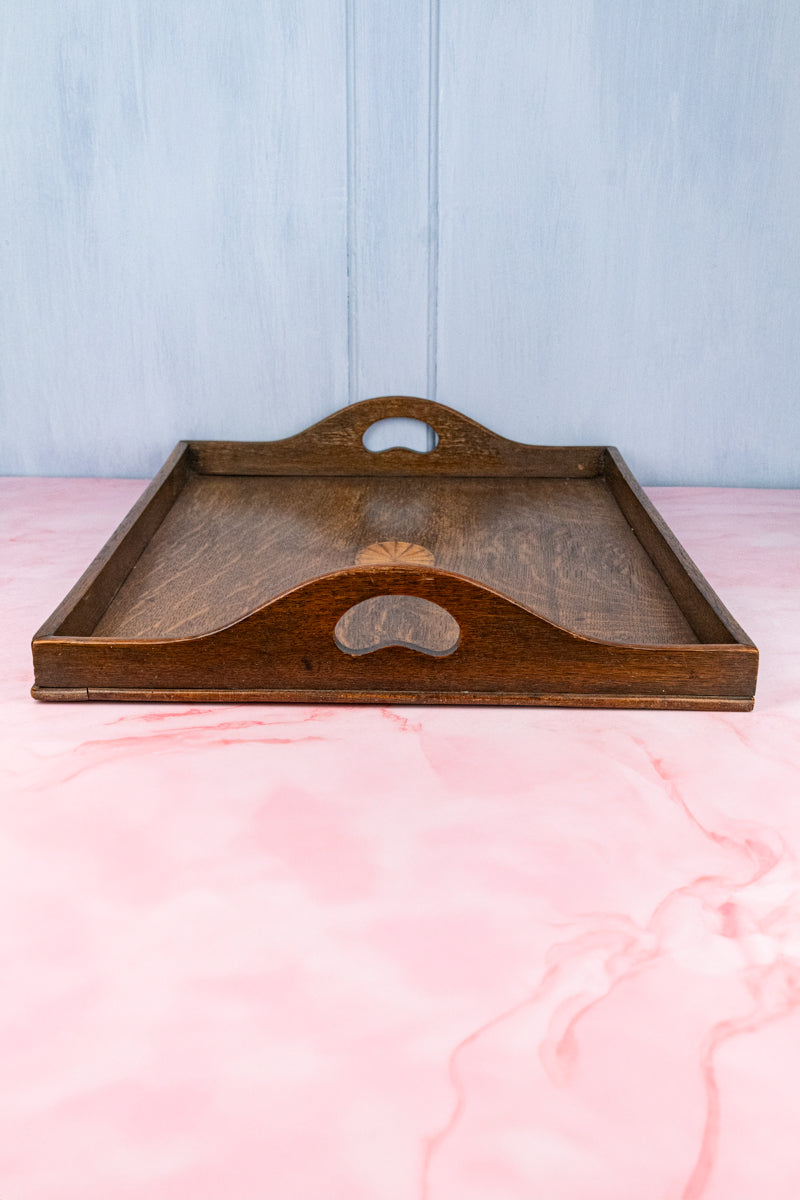 Antique English Oak Serving Tray