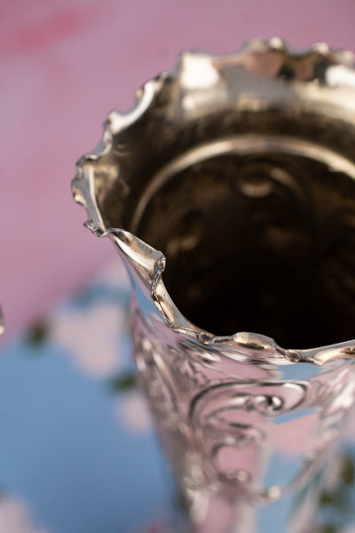 English Silverplate Vase Pair