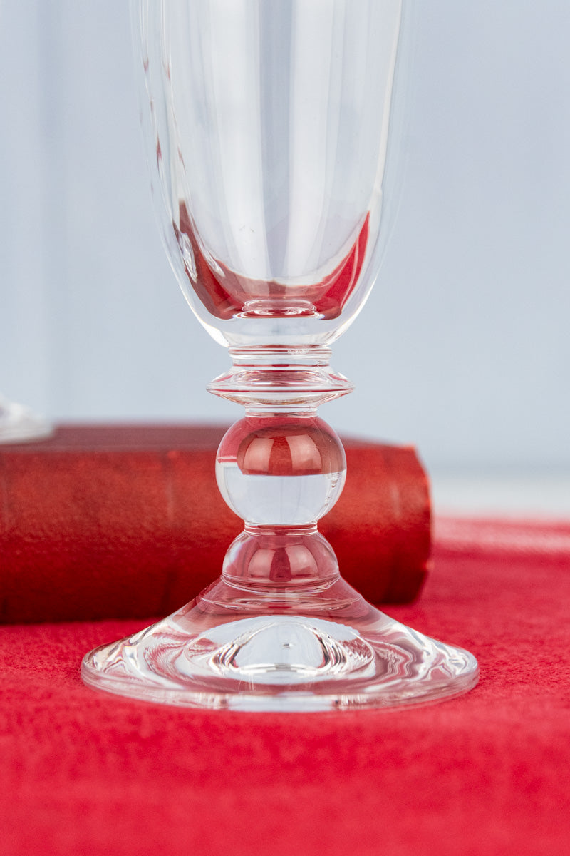 Gold Rim Etched Flutes -  Set of 2