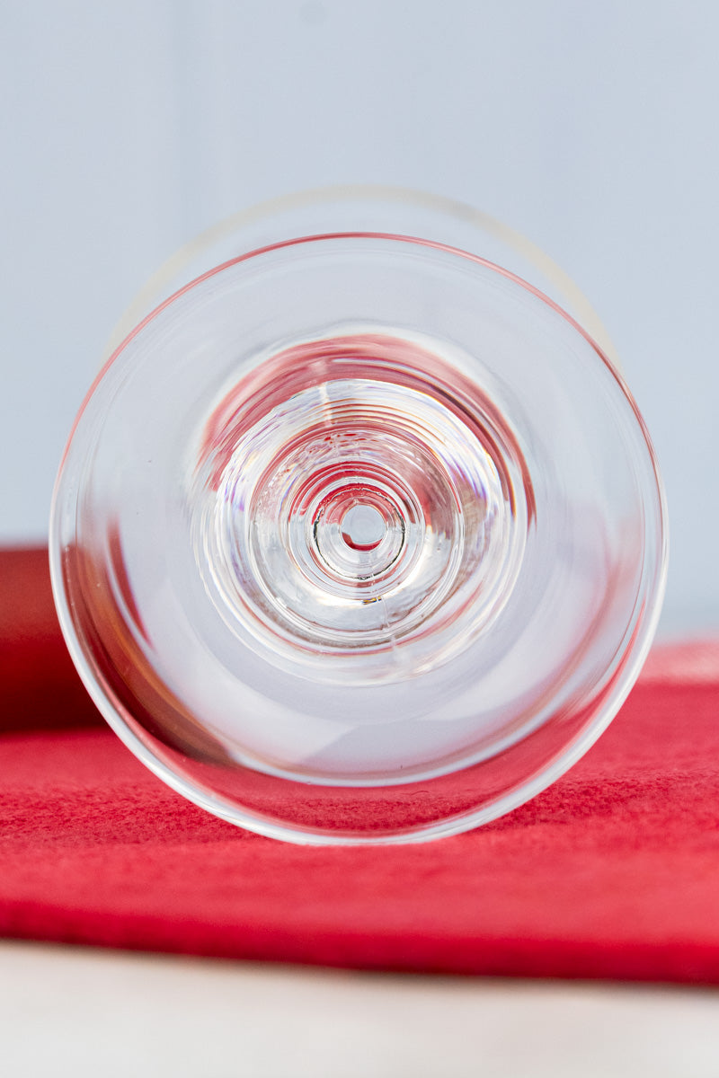 Gold Rim Etched Wine Glass - Set of 2