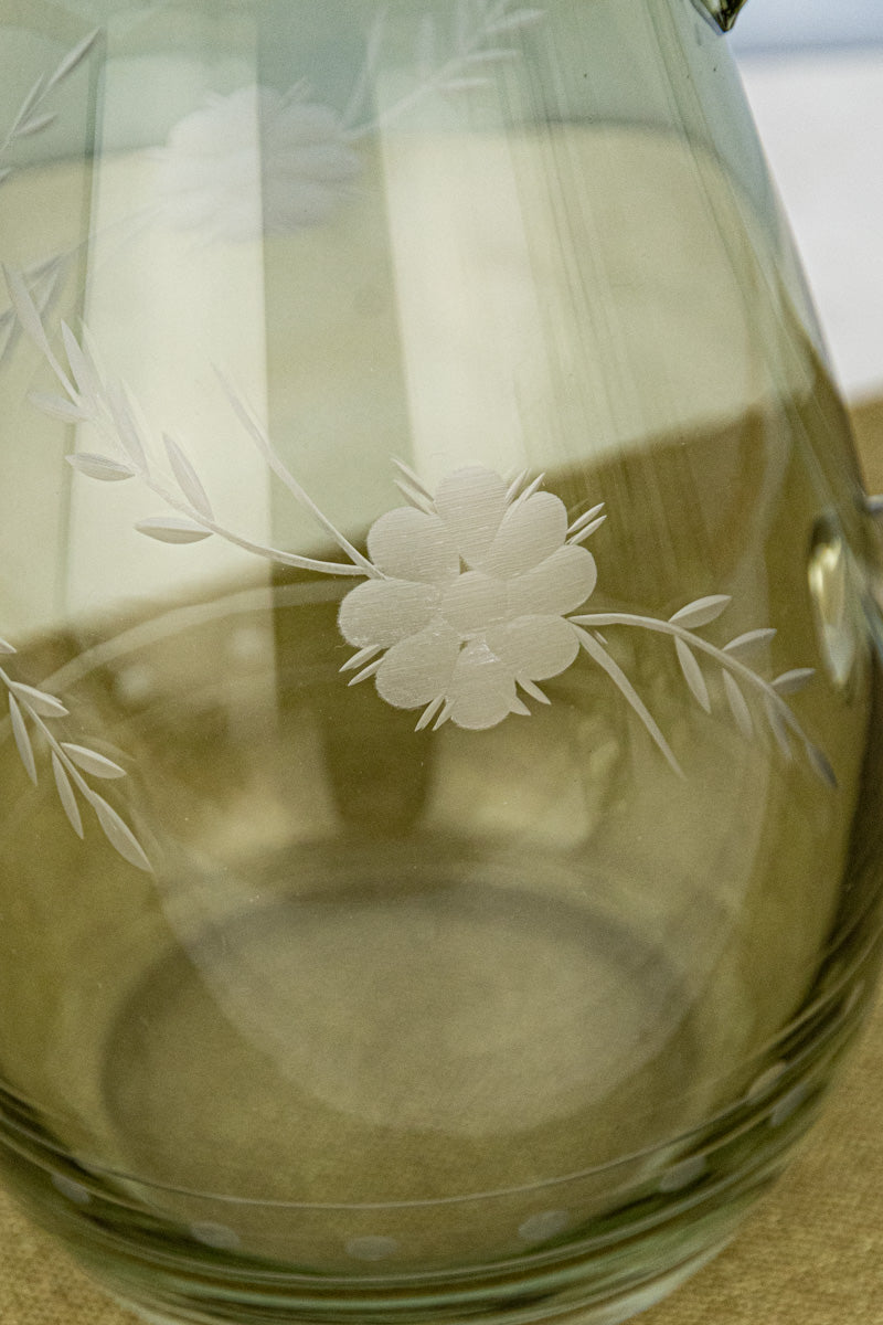 Etched Green Tumbler - Set of 4