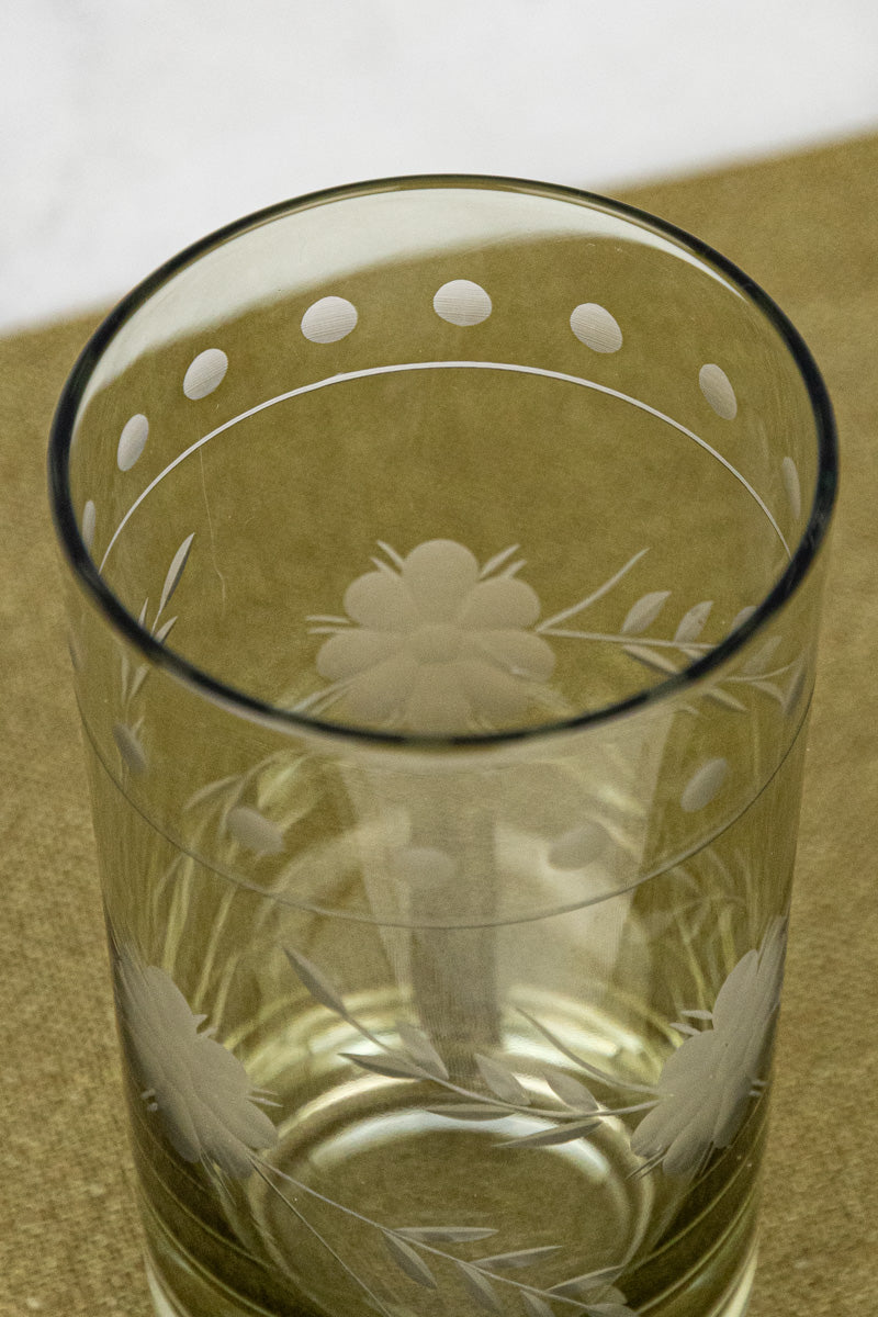 Etched Green Tumbler - Set of 4