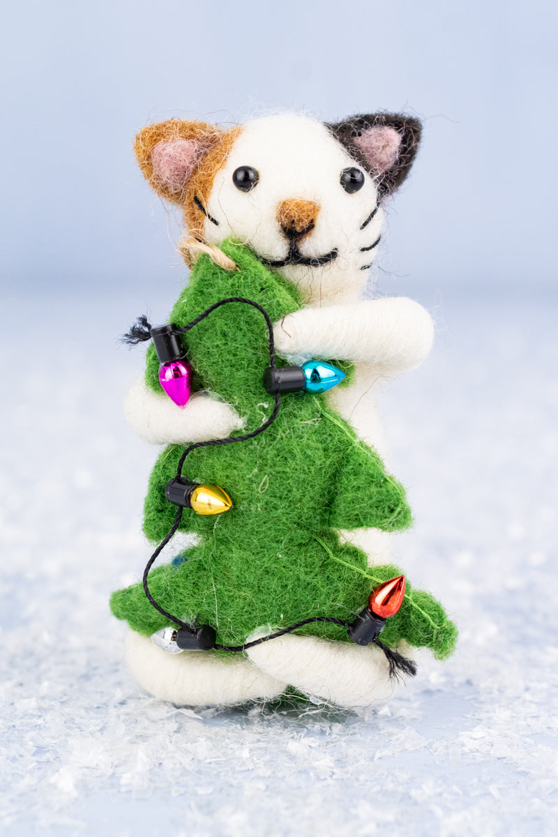 Festive Felix the Cat Ornament, image 1 of 4
