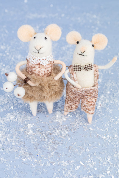 Festive Florence & To-the-Nines Nelson Mouse Ornaments