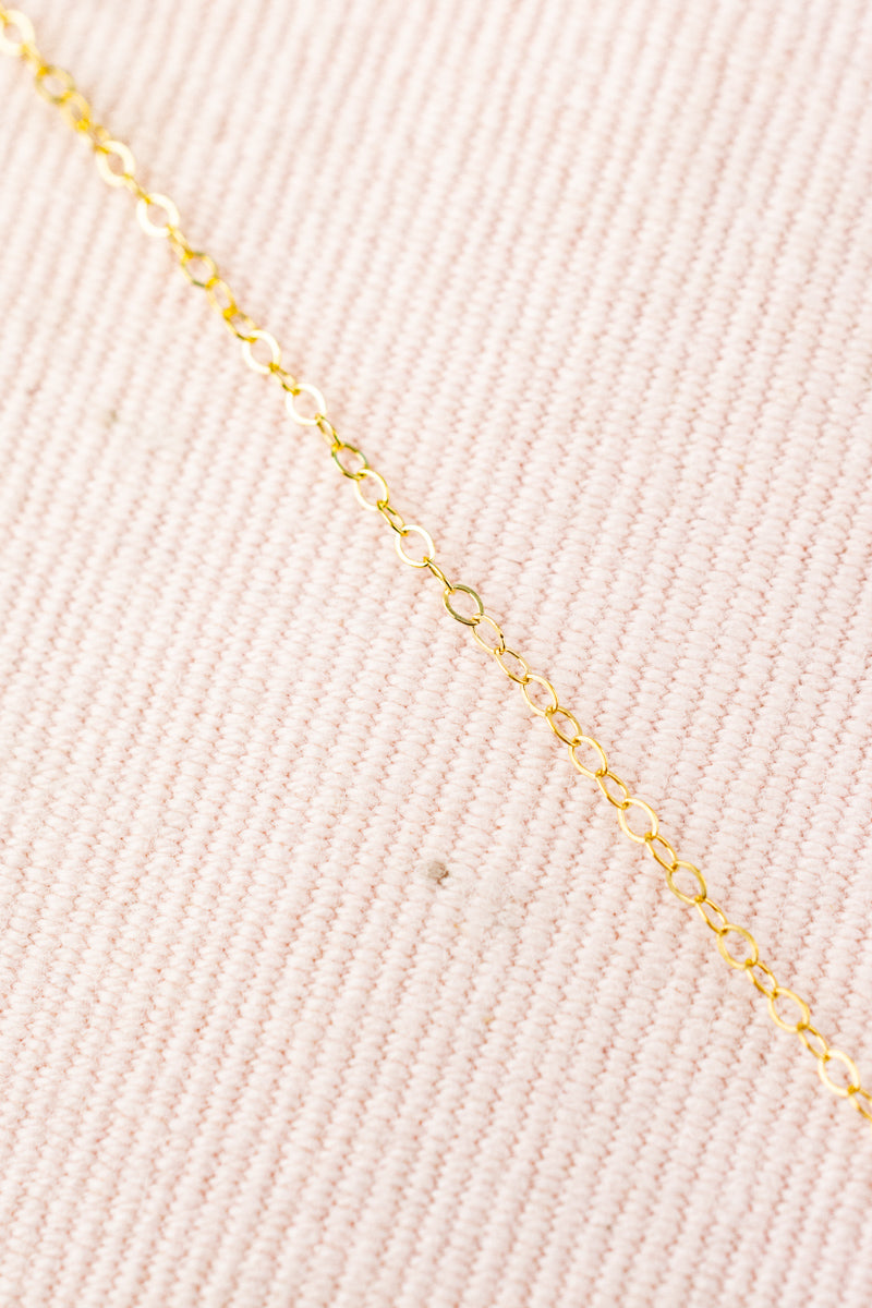 Five Pearl Gold Chain Necklace