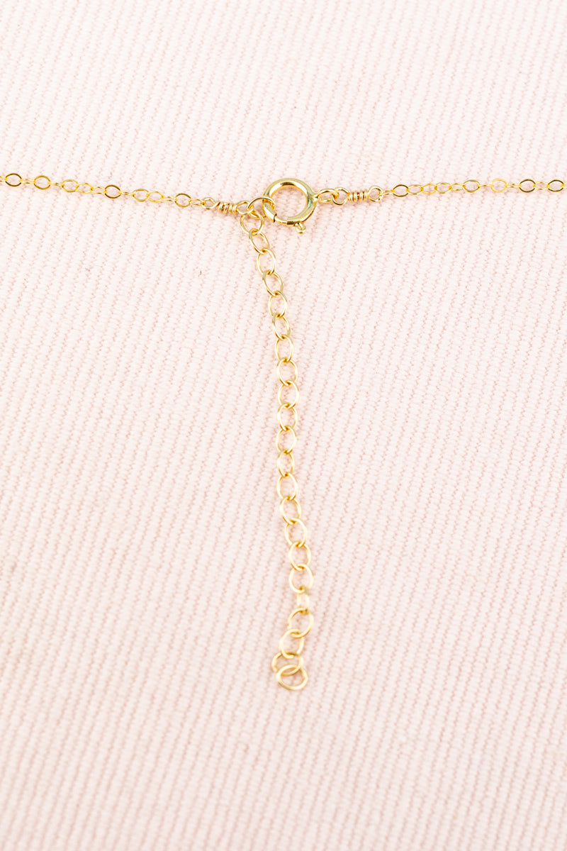 Five Pearl Gold Chain Necklace