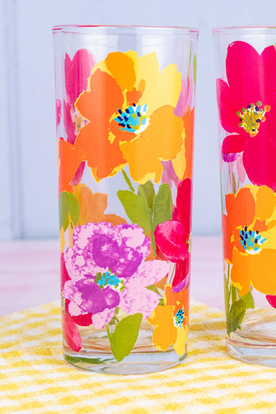 Floral Tumblers - Set of 2
