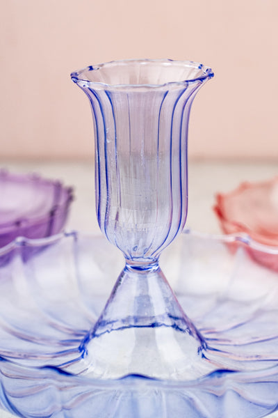 Fluted Glass Candle Holder