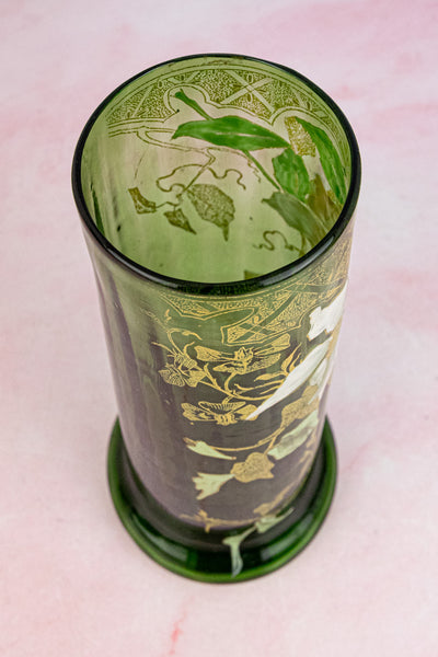 French Art Nouveau Lily Vase Pair