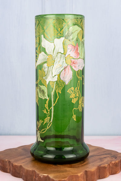 French Art Nouveau Lily Vase Pair