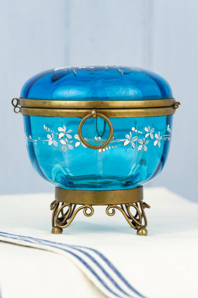 Antique French Art Nouveau Enameled Box