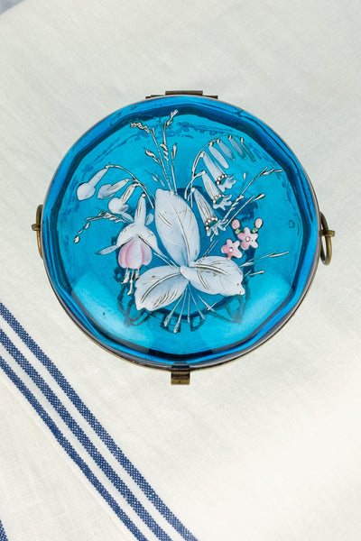 Antique French Art Nouveau Enameled Box