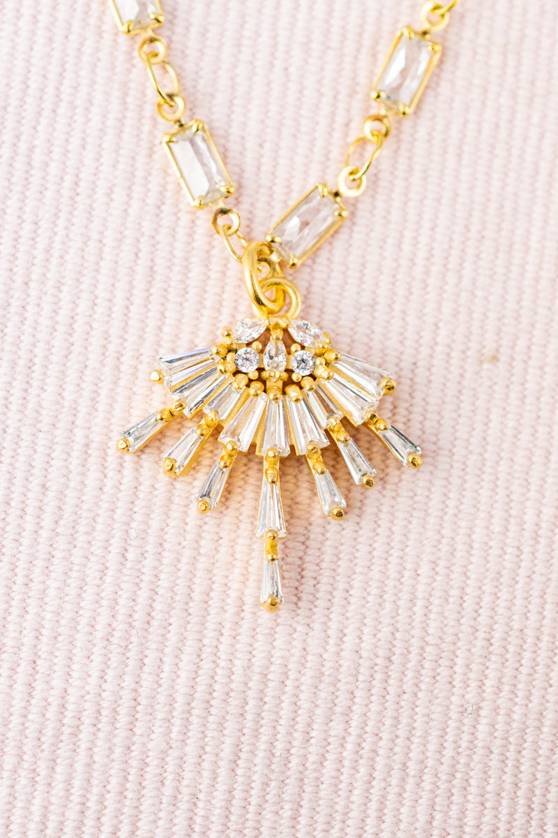French Crystal Chain Necklace