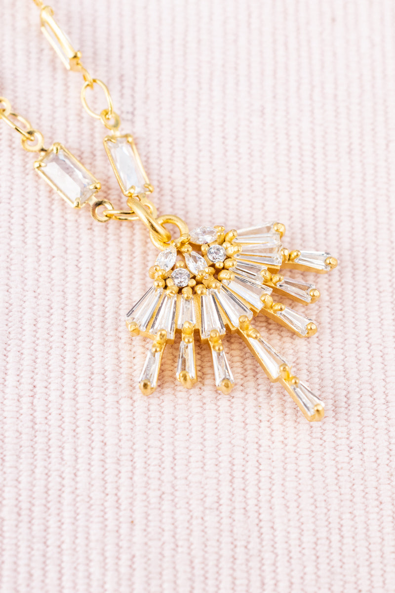 French Crystal Chain Necklace