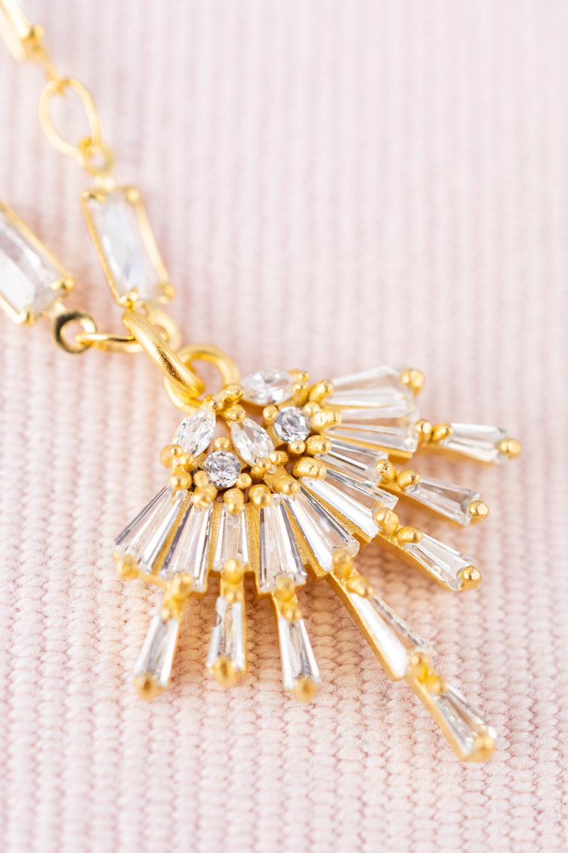 French Crystal Chain Necklace
