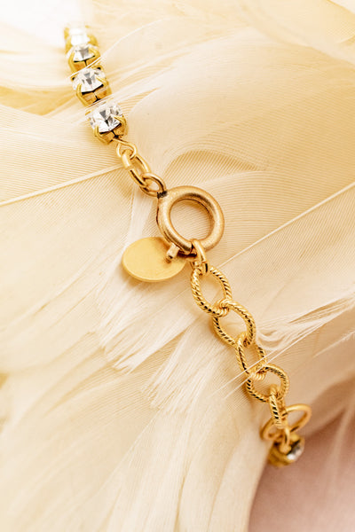 French Cushion Cut Crystal Bracelet