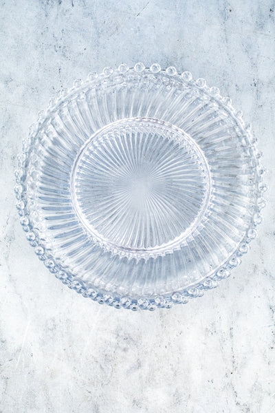 French Lace Pressed Glass Plates - Set of 4