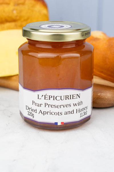 French Pear Jam with Dried Apricots and Honey