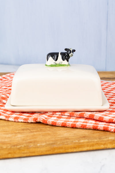 Friesian Cow European Butter Dish