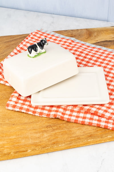 Friesian Cow European Butter Dish