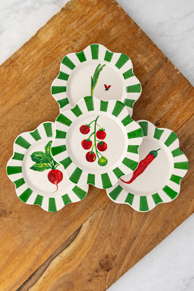 Garden Fresh Tidbit Plates  - Set of 2