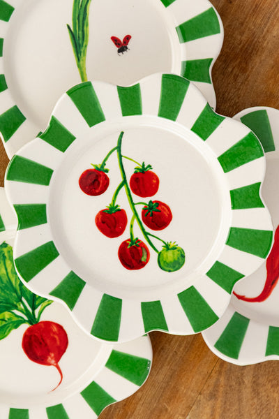 Garden Fresh Tidbit Plates  - Set of 2