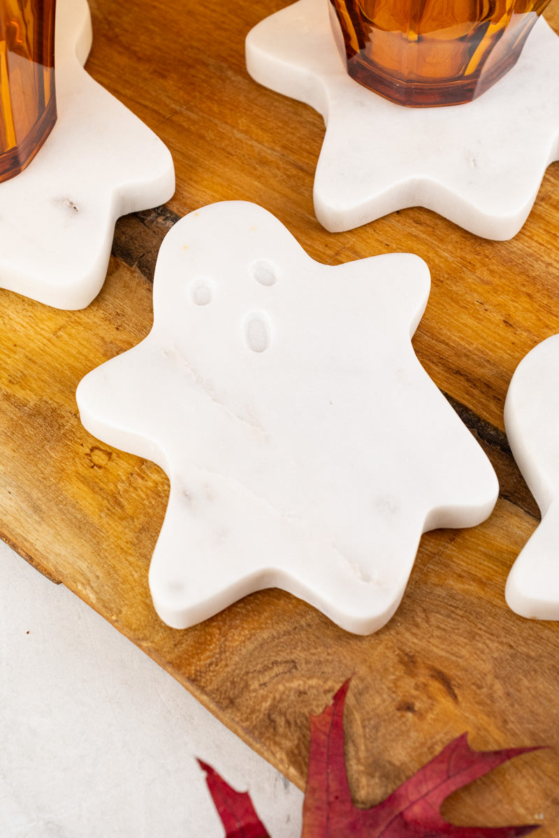 Ghost Marble Coasters - Set of 4