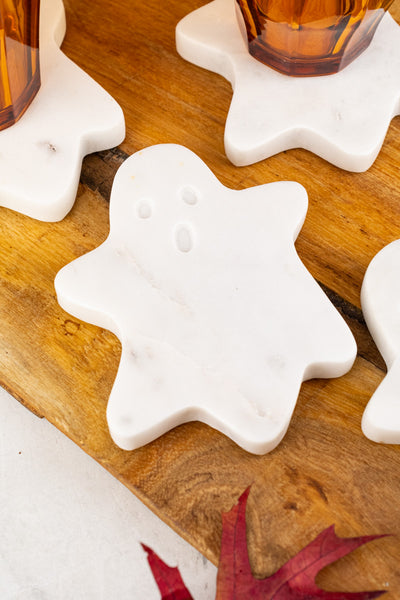 Ghost Marble Coasters - Set of 4